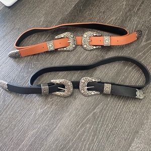 Boho Western Double Buckle Belt